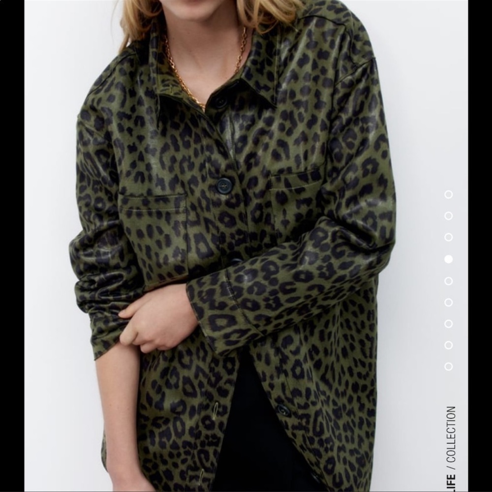 ZARA ANIMAL PRINT OVERSHIRT